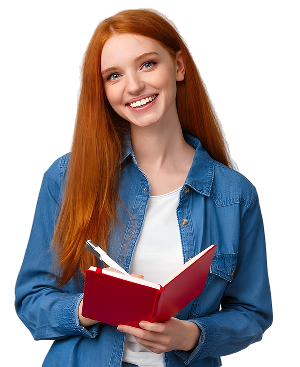 Person with book